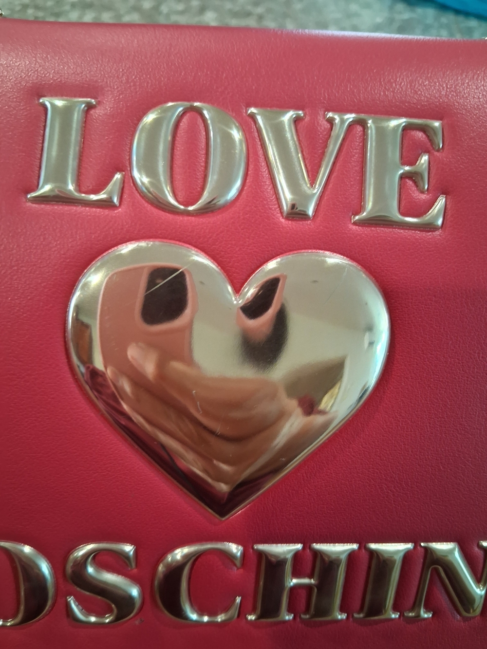 Love Moschino Red Leather Heart Crossbody - Picture 7 of 13